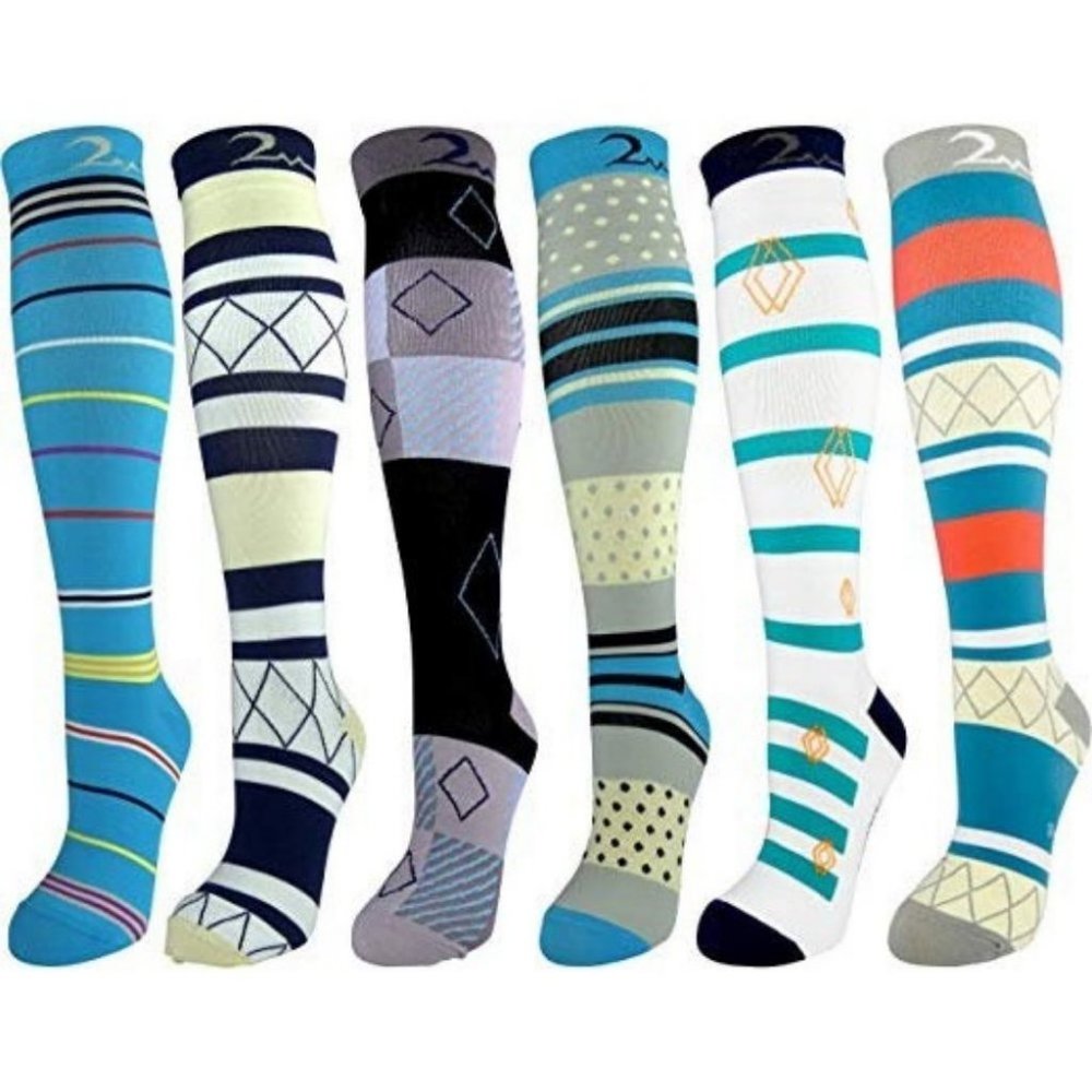 Mens & Womens 6 Pair compression socks